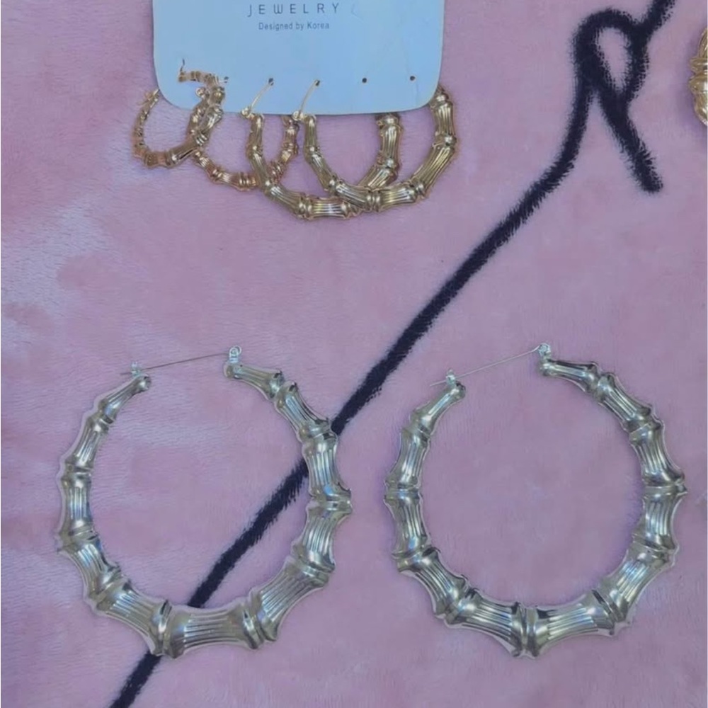 Gold and Silver Hoop Earrings Pack